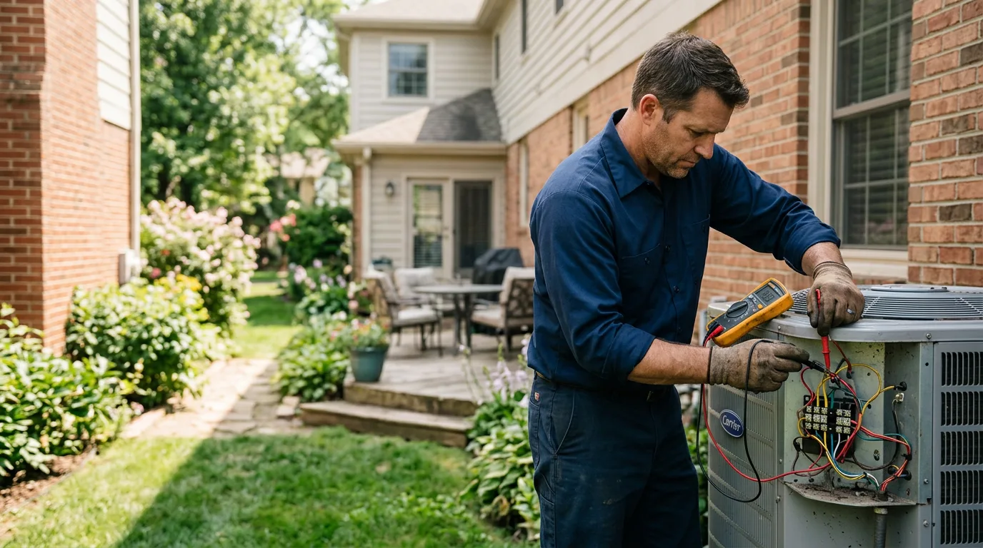 HVAC technician working near Alhambra, IL